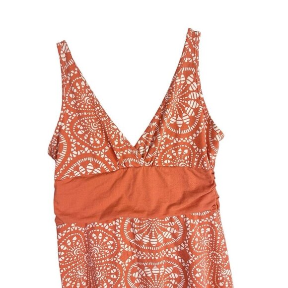 Patagonia Dress Womens Med Orange Margot Organic Cotton Floral Sun Tank Mandala - Picture 3 of 9